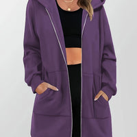 Agnes | Women's Longline Hooded Jacket with Full Zip and Soft Lining
