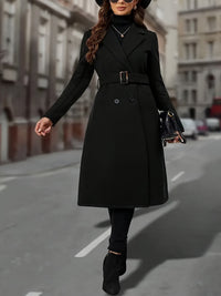 Cassandra | Women's Long Coat with Double Breasted Front