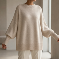Marigold | Women's Oversized Knit Jumper with Balloon Sleeves