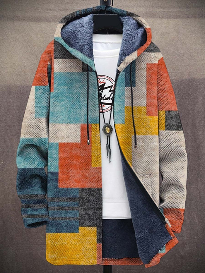 Rosalind | Women's Hooded Cardigan with Soft Lining and Patchwork