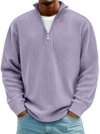 Barrett | Men's Quarter Zip Jumper with Ribbed Knit and Relaxed Fit