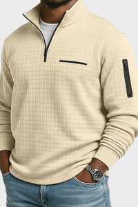Edward | Men's Long Sleeve Top with Waffle Texture and Relaxed Fit