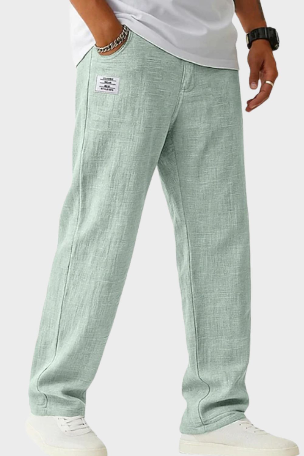 Harrington | Men's Trousers with Relaxed Straight Fit and Soft Drape