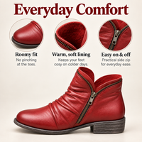 Sybil | Women's Ankle Boots with Ruched Shaft and Block Heel