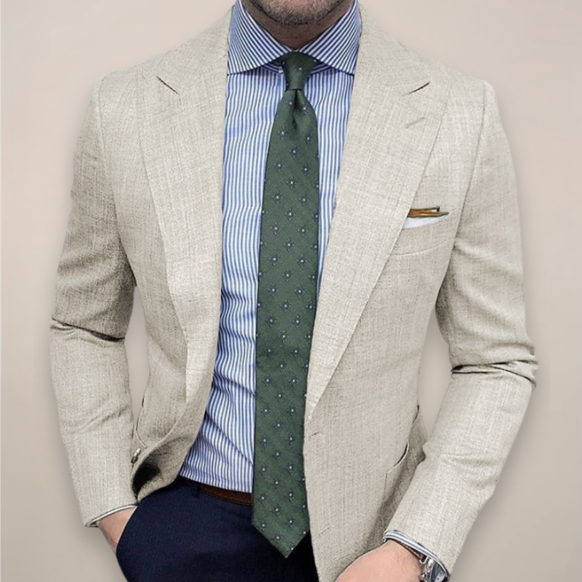 Harrison | Men's Slim Fit Blazer with Textured Fabric and Tailored Line