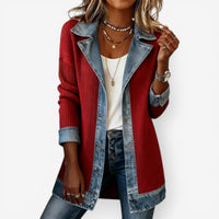 Elaine | Elegant Layered Collar Button Jacket in White