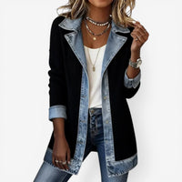 Elaine | Elegant Layered Collar Button Jacket in White