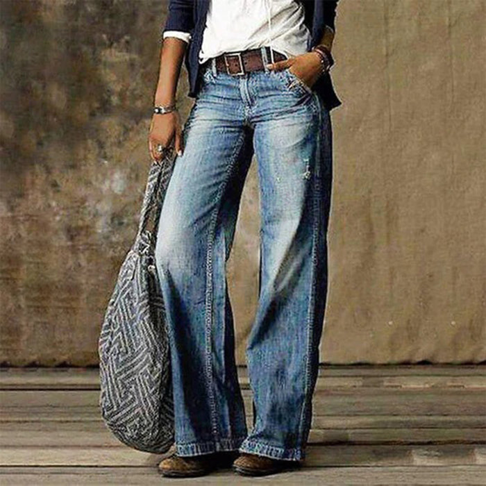 Sarah | Relaxed Vintage  Wide-Leg Jeans in Light Blue