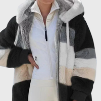 Darcey | Elegant Multicolor Warm Puffer jacket in Blue Stripes