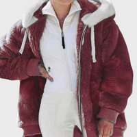Darcey | Elegant Multicolor Warm Puffer jacket in Purple Stripes