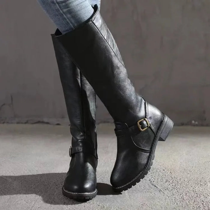 Celestine | Women's Leather Boots with Supportive Footbed and Sleek Finish