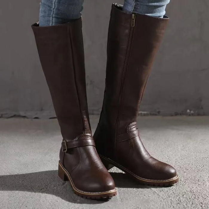 Celestine | Women's Leather Boots with Supportive Footbed and Sleek Finish