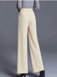 Marlene | High-Waisted Straight-Leg Trousers in Blue 1