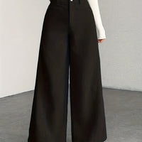 Nora | High-Waisted Wide-Leg Trousers in White