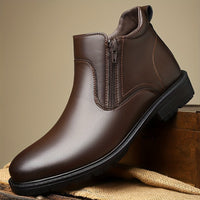 Ridley | Men's Ankle Boots with Side Zip and Refined Finish