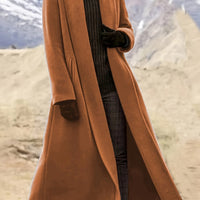 Gwendolyn | Draped Longline Coat in Purple