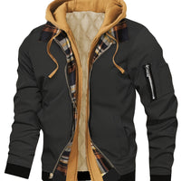 Brooks | Hooded Zip-Up Jacket in Navy