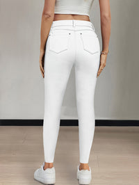 Emmeline | High-Waisted Skinny Jeans in Burgundy