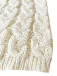 Iris | Relaxed Cable-Knit Sweater in Beige