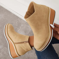 Eira | Women's Ankle Boots with Platform Sole and Smooth Finish
