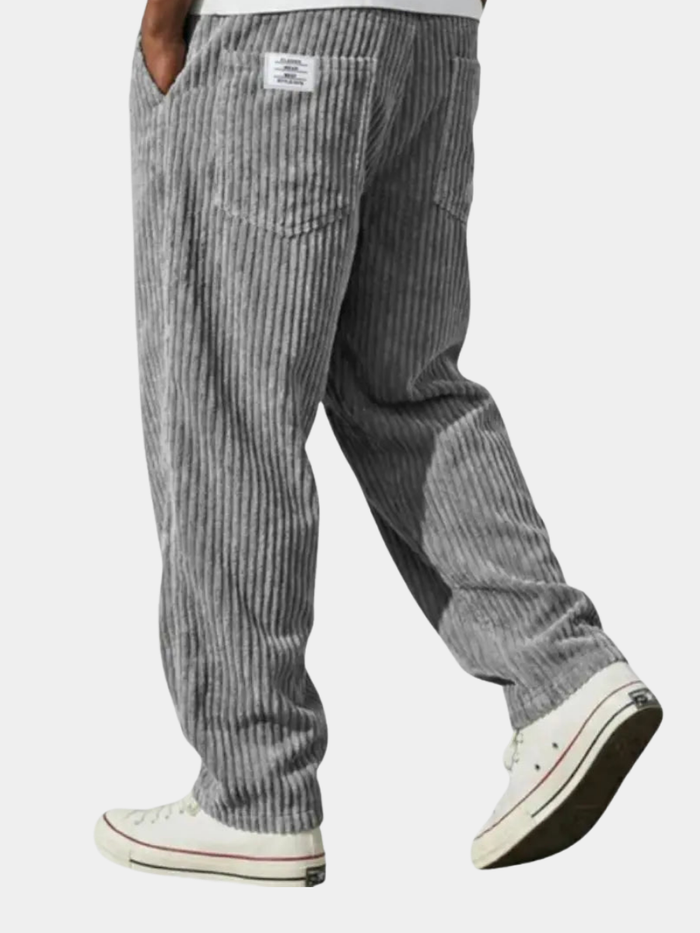 Monty | Vintage-Inspired Corduroy Trousers in Grey