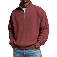 Nash | Men's Quarter Zip Pullover with Ribbed Texture and Easy Fit