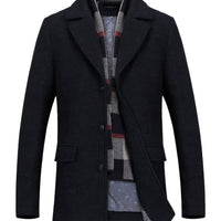 Theodore | Tailored Single-Breasted Winter Coat in Black