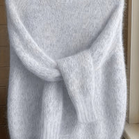 Juliana | Softly Textured Round-Neck Sweater in Peach