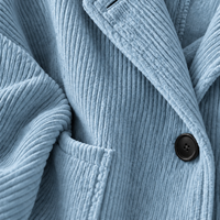 Theodora | Women's Corduroy Jacket with Hood and Notched Lapel