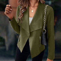 Antonia | Women's Waterfall Jacket with Draped Front and Open Shape