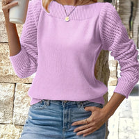 Marion | Openwork Sleeve Sweater in Yellow