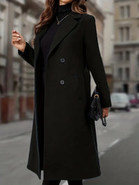 Cassandra | Women's Long Coat with Double Breasted Front