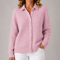Romilly | Women's Waffle Knit Cardigan with Relaxed Shape and Soft Warmth