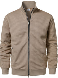 Jeremy | Men's Jacket with Stand Collar and Textured Surface