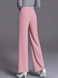 Marlene | High-Waisted Straight-Leg Trousers in Khaki