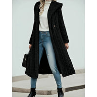 Marion | Women's Longline Coat with Hood and Open Front