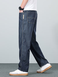 Alfred | Relaxed Straight-Leg Jeans in Blue Black