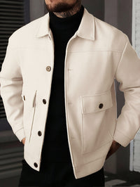 Ellery | Men's Overshirt Jacket with Structured Shape and Button Front
