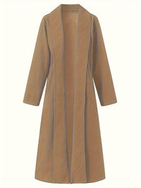 Gwendolyn | Draped Longline Coat in Navy