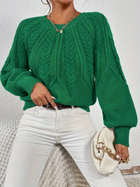 Ophelia | Relaxed Cable-Knit Sweater in Camel
