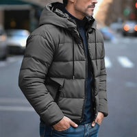 Lachlan | Men's Hooded Puffer Jacket with Quilted Body and Clean Shape