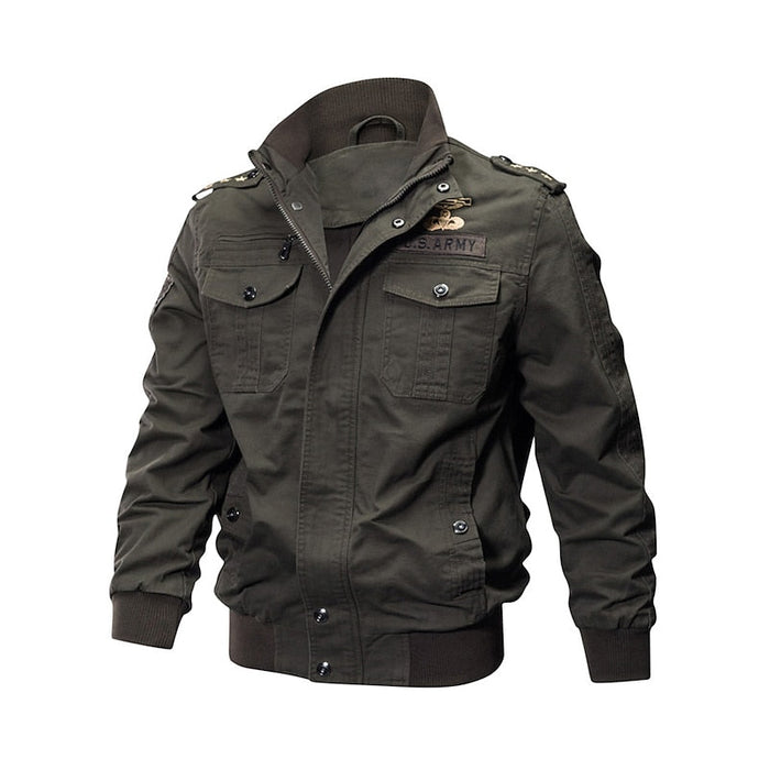 Gerald | Men's Bomber Jacket with Military Style and Warm Lining
