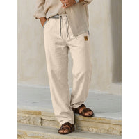 Hugo | Relaxed Drawstring Trousers in Beige