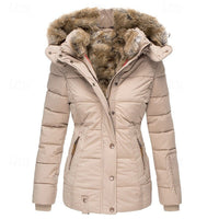 Cornelia | Women's Hooded Puffer Jacket with Soft Padding and Neat Line