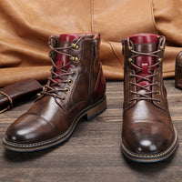 Wallace | Men's Lace Up Boots with Cap Toe and Classic Shape