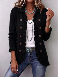 Lois | Women's Boho Jacket with Ruffled Trim and Flattering Shape