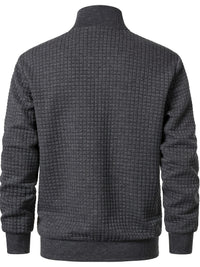 Jeremy | Men's Jacket with Stand Collar and Textured Surface