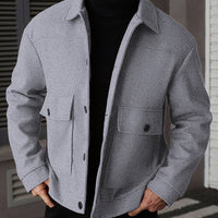 Ellery | Men's Overshirt Jacket with Structured Shape and Button Front