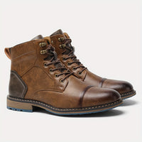Wallace | Men's Lace Up Boots with Cap Toe and Classic Shape
