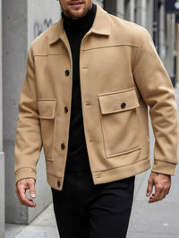 Ellery | Men's Overshirt Jacket with Structured Shape and Button Front